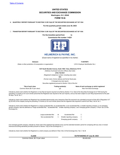 Thumbnail Helmerich & Payne

 Quarterly Report 2023-q3