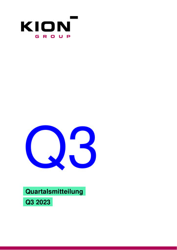 Thumbnail KION Group Quarterly Report 2023-q3