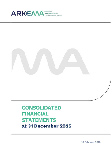 Thumbnail Arkema Financial Statement 2025