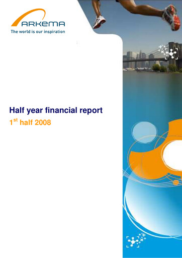 Thumbnail Arkema Half-year Report 2008-h1