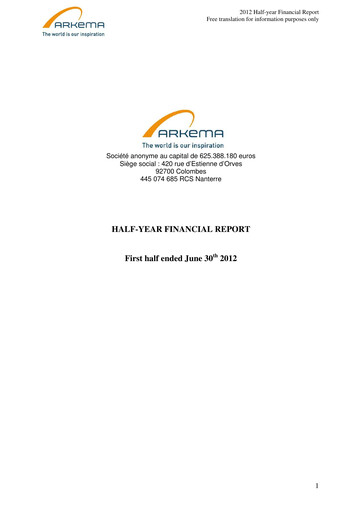 Thumbnail Arkema Half-year Report 2012-h1