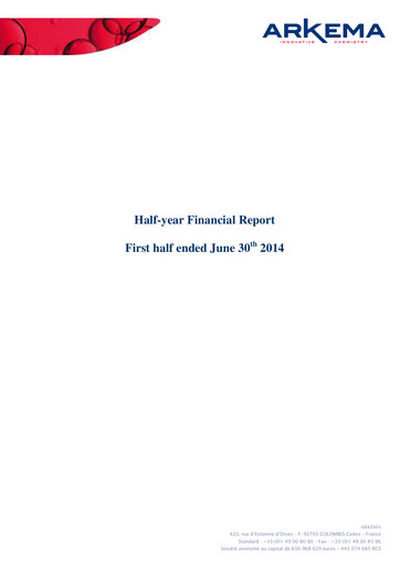 Thumbnail Arkema Half-year Report 2014-h1