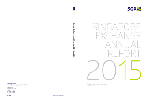 Thumbnail Singapore Exchange Annual Report 2015