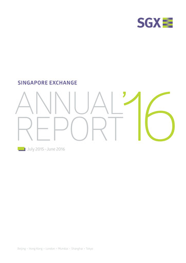 Thumbnail Singapore Exchange Annual Report 2016