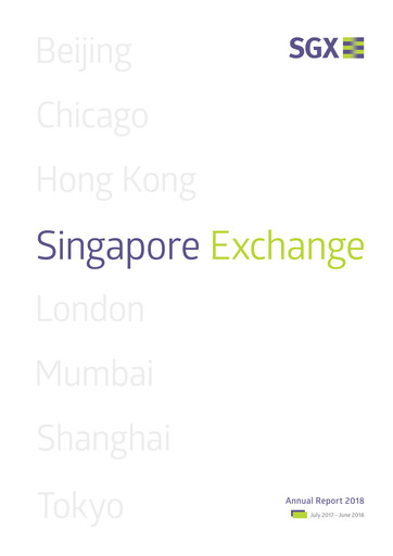 Thumbnail Singapore Exchange Annual Report 2018