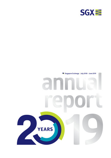 Thumbnail Singapore Exchange Annual Report 2019