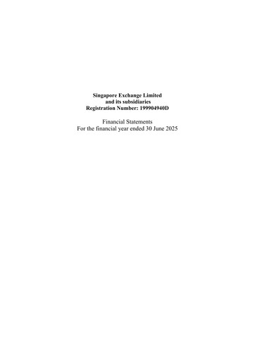 Thumbnail Singapore Exchange Financial Statement 2025