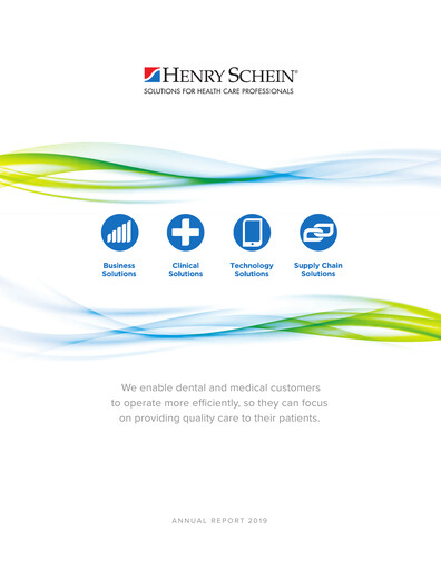 Thumbnail Henry Schein
 Annual Report 2019