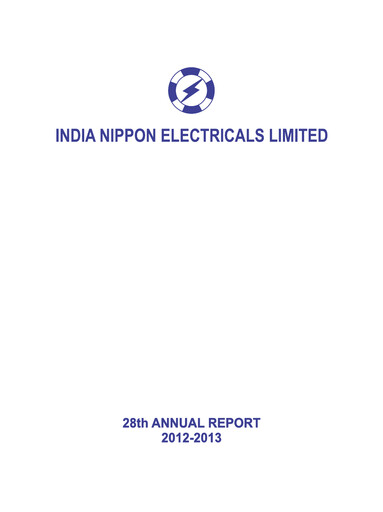 Vorschaubild India Nippon Electricals Jahresbericht 2012-2013