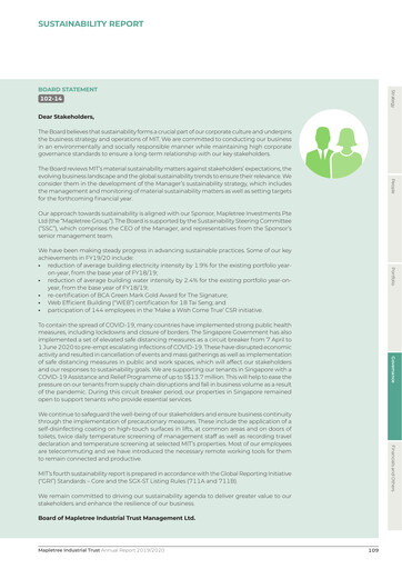 Vorschaubild Mapletree Industrial Trust Nachhaltigkeitsbericht 2020