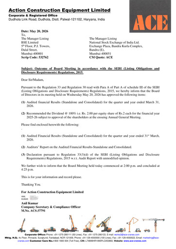 Thumbnail Action Construction Equipment Quarterly Report 2025-q4