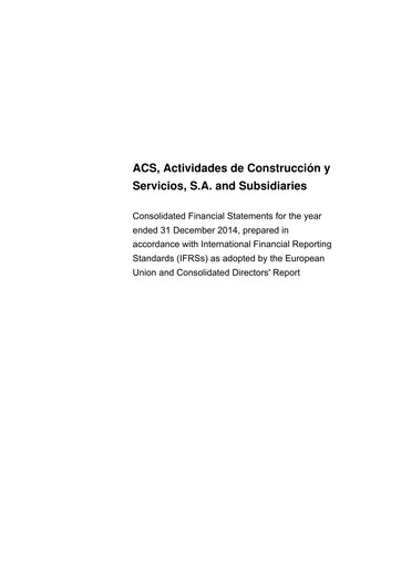 Thumbnail Grupo ACS
 Financial Statement 2014