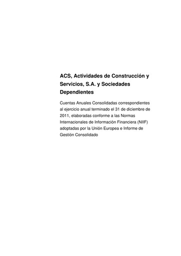 Thumbnail Grupo ACS
 Financial Statement 2011