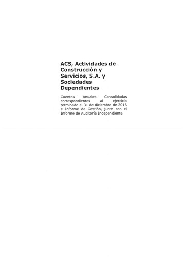 Thumbnail Grupo ACS
 Financial Statement 2016