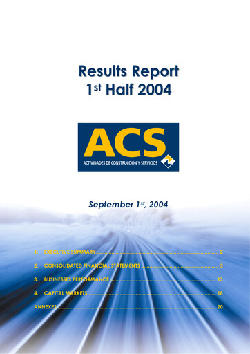 Thumbnail Grupo ACS
 Half-year Report 2004-h1