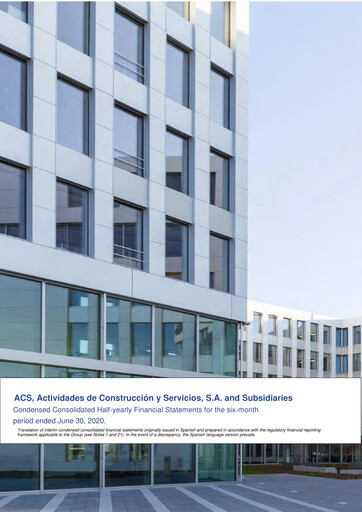 Thumbnail Grupo ACS
 Half-year Report 2020-h1