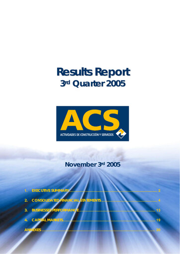 Thumbnail Grupo ACS
 Quarterly Report 2005-q3