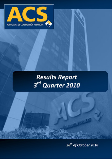 Thumbnail Grupo ACS
 Quarterly Report 2010-q3