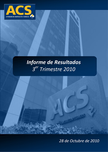 Thumbnail Grupo ACS
 Quarterly Report 2010-q3