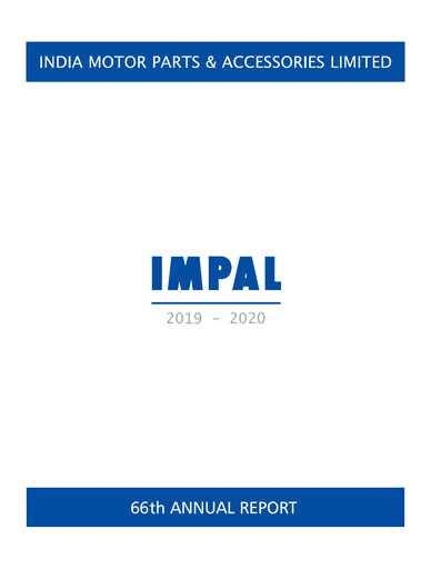 Thumbnail India Motor Parts and Accessories Annual Report 2019-2020