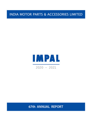 Thumbnail India Motor Parts and Accessories Annual Report 2020-2021