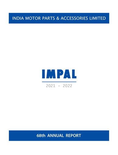 Thumbnail India Motor Parts and Accessories Annual Report 2021-2022