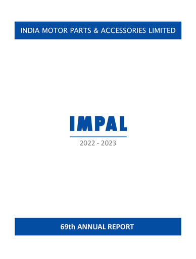 Thumbnail India Motor Parts and Accessories Annual Report 2022-2023