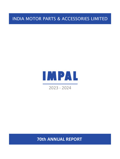 Thumbnail India Motor Parts and Accessories Annual Report 2023-2024