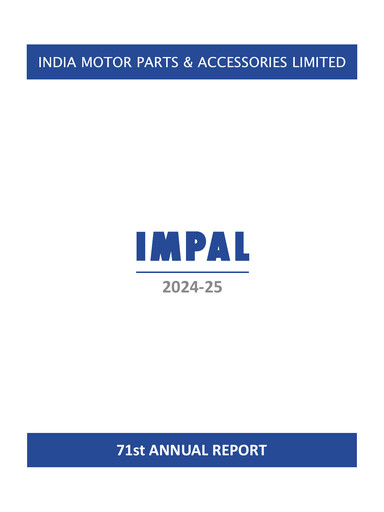 Thumbnail India Motor Parts and Accessories Annual Report 2024-2025