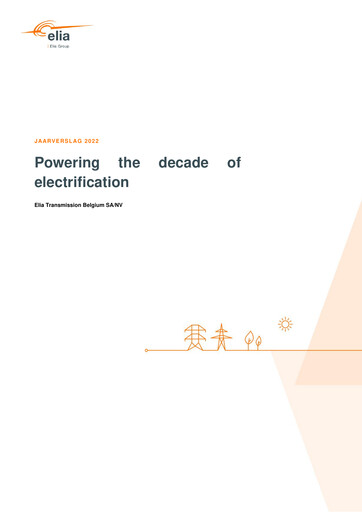 Thumbnail Elia Group Annual Report 2022