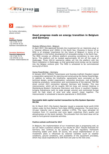 Thumbnail Elia Group Quarterly Report 2017-q1