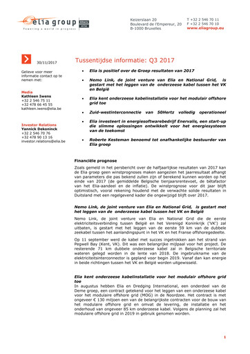 Thumbnail Elia Group Quarterly Report 2017-q3