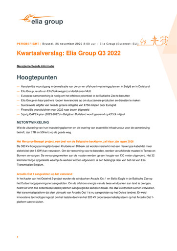 Thumbnail Elia Group Quarterly Report 2022-q3