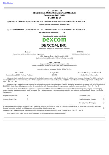 Vorschaubild DexCom Quartalsbericht 2020-q1