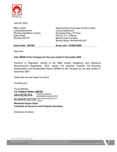 Vorschaubild Foseco India
 ESG-Bericht 2024