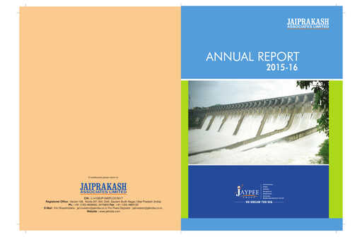 Thumbnail Jaypee Group
 Annual Report 2015-2016