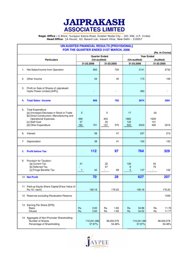 Vorschaubild Jaypee Group
 Quartalsbericht 2005-q4