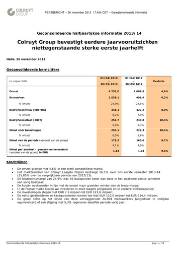 Thumbnail Colruyt Half-year Report 2013-h1