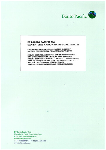Miniature Barito Pacific
 Rapport semestriel 2024