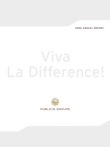Thumbnail Publicis Groupe
 Annual Report 2006