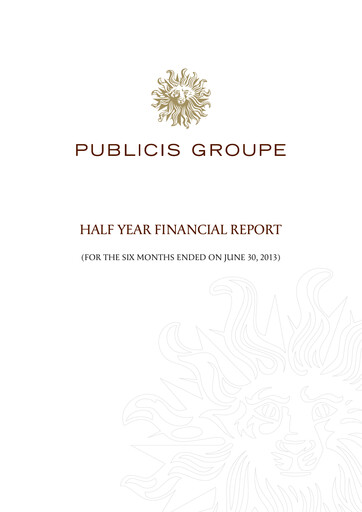 Thumbnail Publicis Groupe
 Financial Report 2013-h1