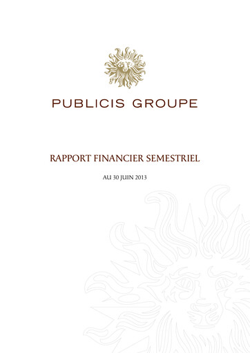 Thumbnail Publicis Groupe
 Financial Report 2013-h1