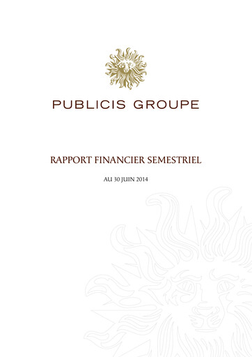 Thumbnail Publicis Groupe
 Financial Report 2014-h1