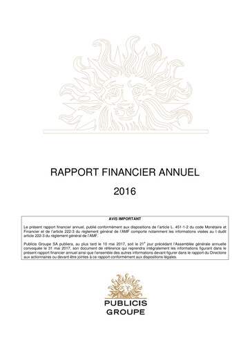 Thumbnail Publicis Groupe
 Financial Report 2016