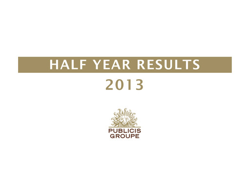 Thumbnail Publicis Groupe
 Half-year Report 2013-h1