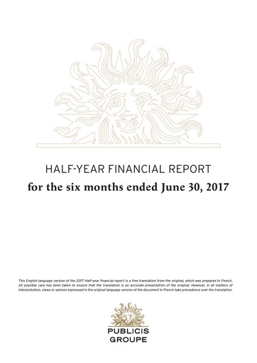 Thumbnail Publicis Groupe
 Half-year Report 2017-h1
