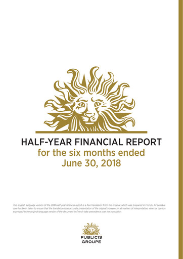 Thumbnail Publicis Groupe
 Half-year Report 2018-h1