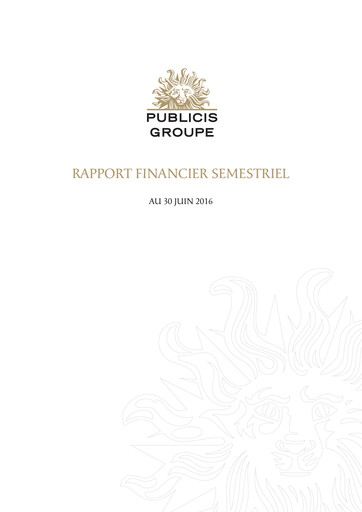 Thumbnail Publicis Groupe
 Half-year Report 2016-h1