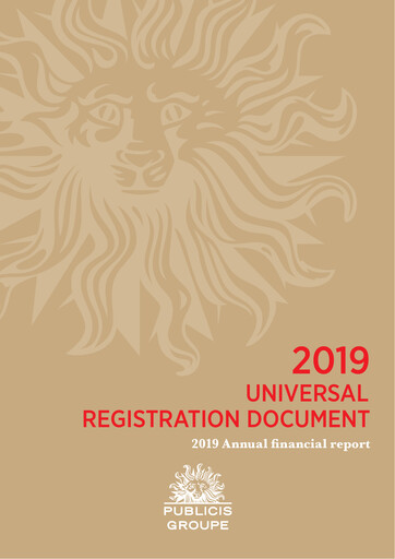 Thumbnail Publicis Groupe
 Universal Registration Document 2019