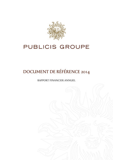 Thumbnail Publicis Groupe
 Universal Registration Document 2014